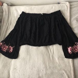 Off the shoulder crop top
